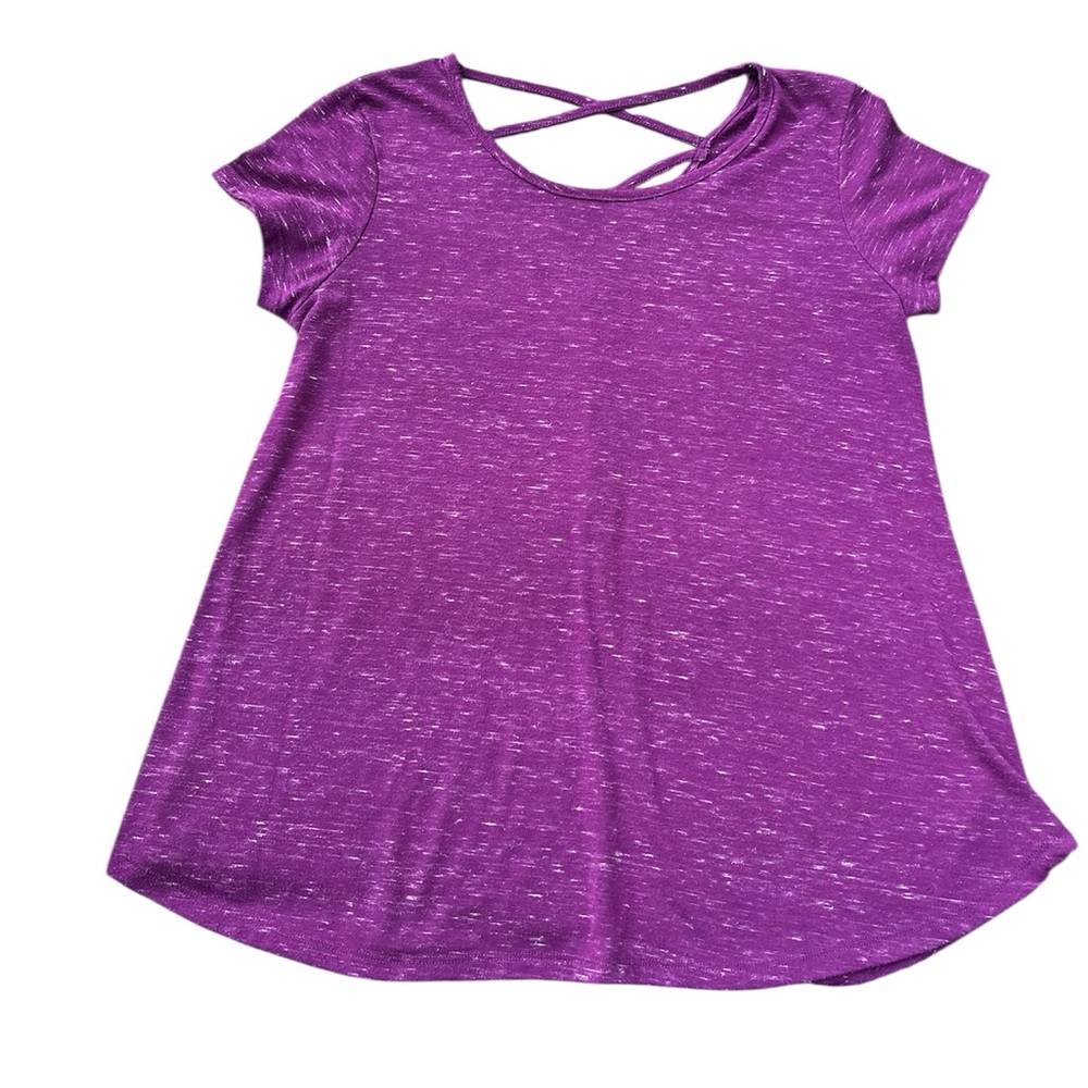 Kohls SO Brand Purple Athletic Top Strappy Back Size L Relaxed Fit